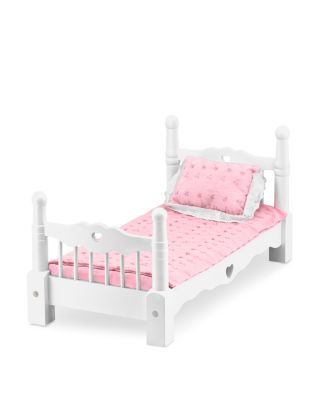 melissa and doug wooden doll bed