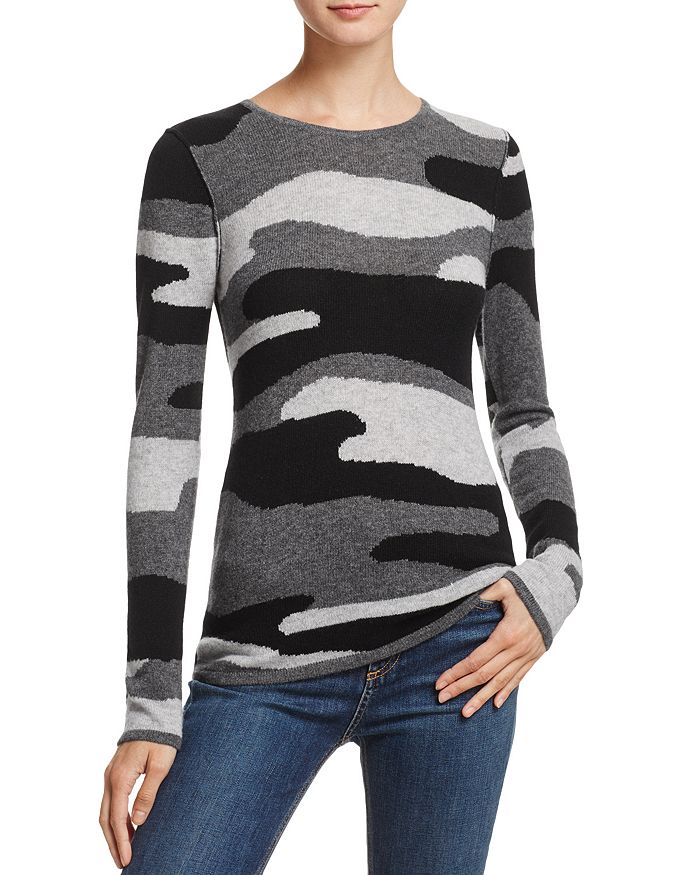 Aqua cashmere camo sweater store