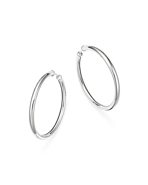 Photos - Earrings Sterling Silver Endless Tube Hoop  - 100 Exclusive 63-368-E