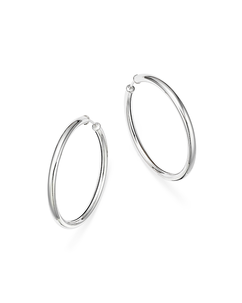 Sterling Silver Endless Tube Hoop Earrings