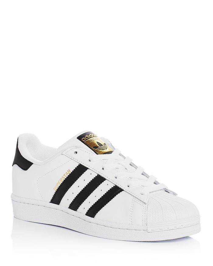 Adidas Originals Women's Superstar Lace Up Sneakers In White/black