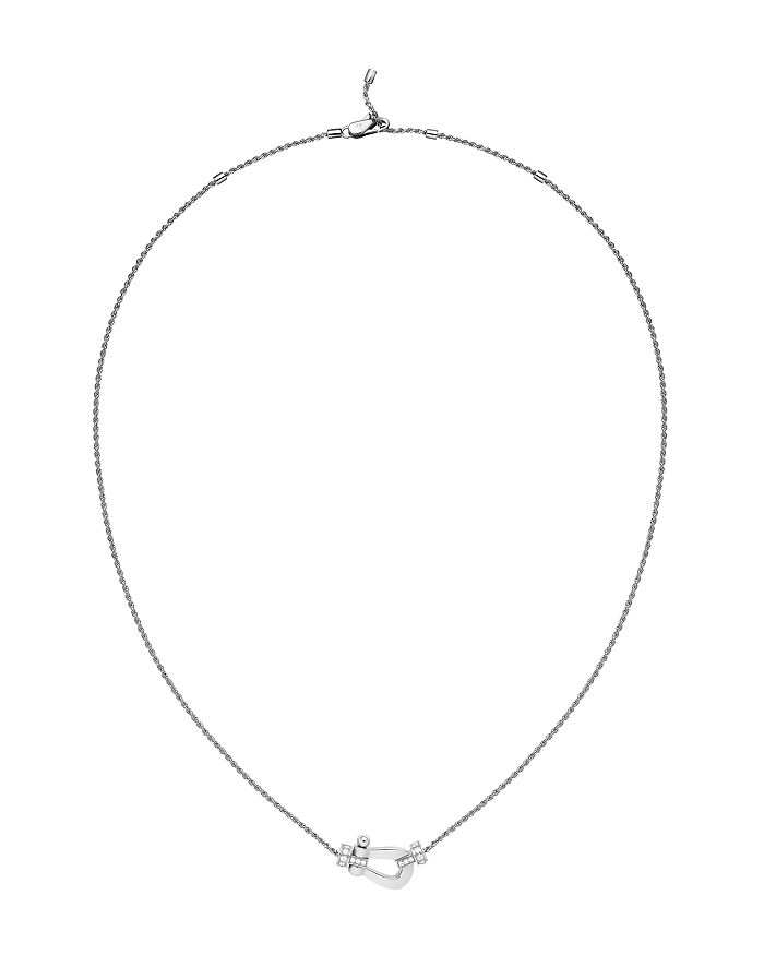Force 10 necklace 18k white gold and diamonds medium model - Fred
