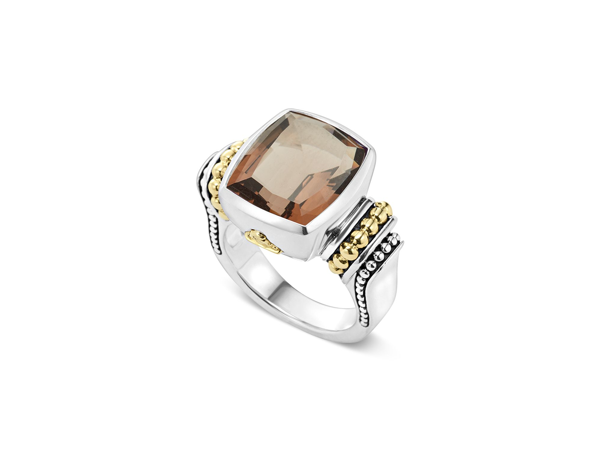 18K Gold and Sterling Silver Rittenhouse Medium Rings with Gemstone — Image 5