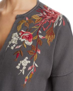 Johnny Was Embroidered Thermal Top | Bloomingdales's
