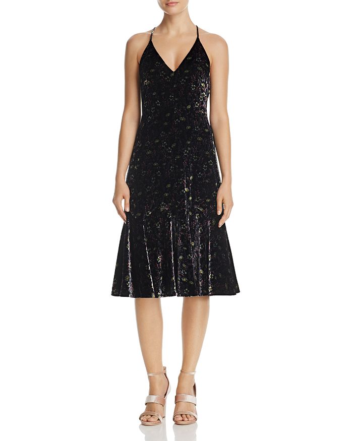 Rebecca Taylor Floral Velvet Slip Dress 100 Exclusive