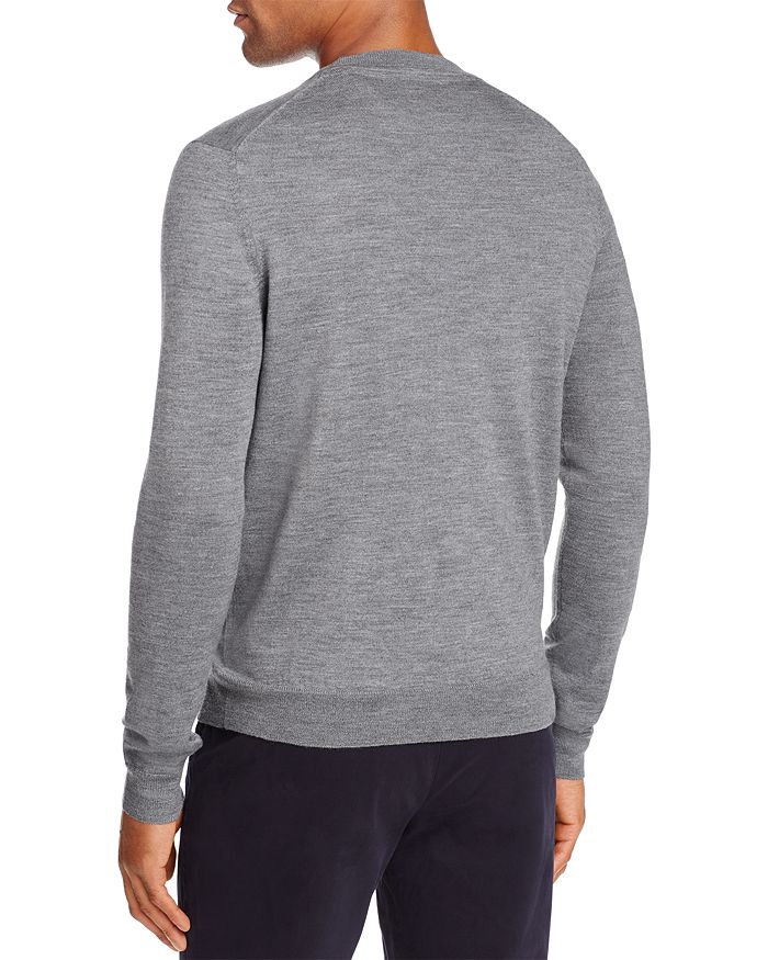 Shop The Men's Store At Bloomingdale's V-neck Merino Sweater - 100% Exclusive In Medium Gray
