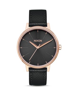 Nixon - The Kensington Leather Strap Watch, 37mm