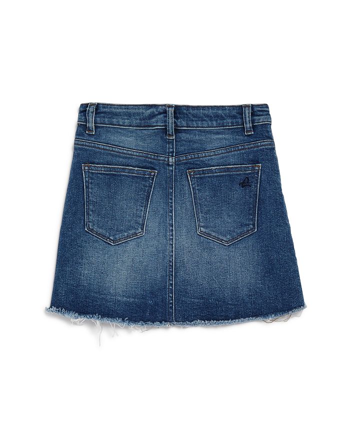 Shop Dl 1961 Girls' Frayed Denim Skirt - Big Kid In Blue Rose