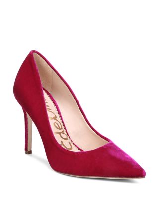 sam edelman pink velvet heels