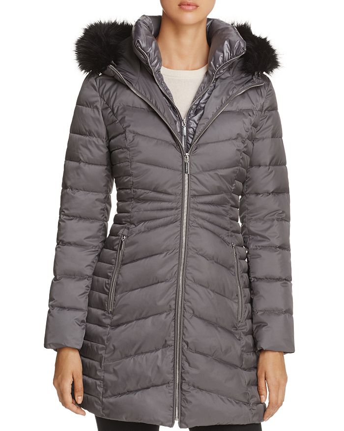 Laundry by Shelli Segal Mixed Quilt Puffer Jacket | Bloomingdale's