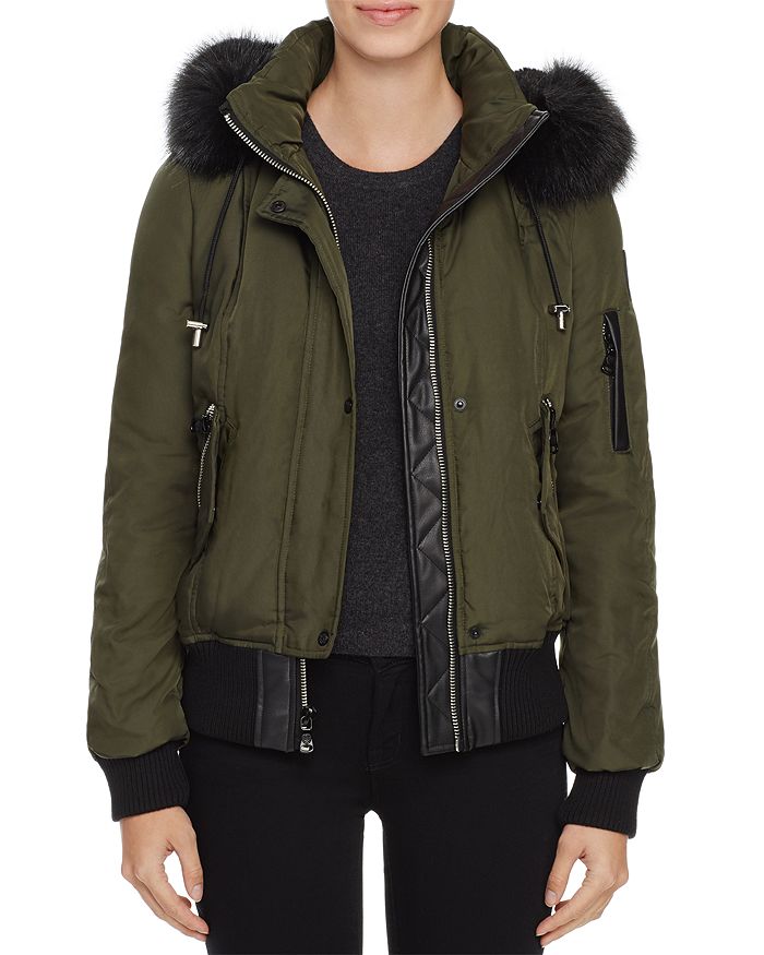 VINCE CAMUTO Faux Fur Trim Puffer Bomber Jacket Bloomingdale s