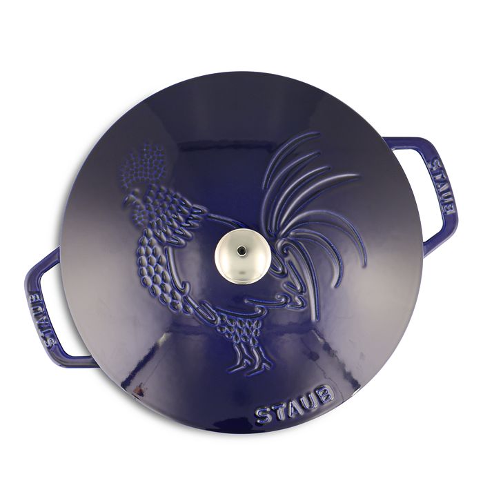 Staub 3.75-quart Essential Rooster French Oven In Blue