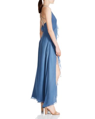 Haute Hippie Metamorphosis Silk Ruffle Wrap Maxi Dress | Bloomingdale's