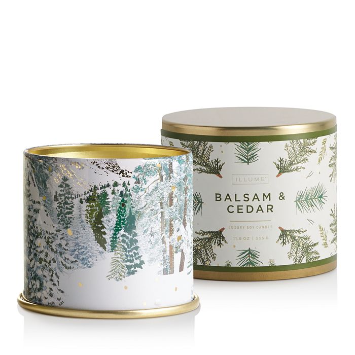 ILLUME Balsam & Cedar Large Tin Candle Bloomingdale's