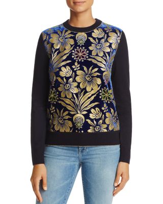 tory burch floral sweater
