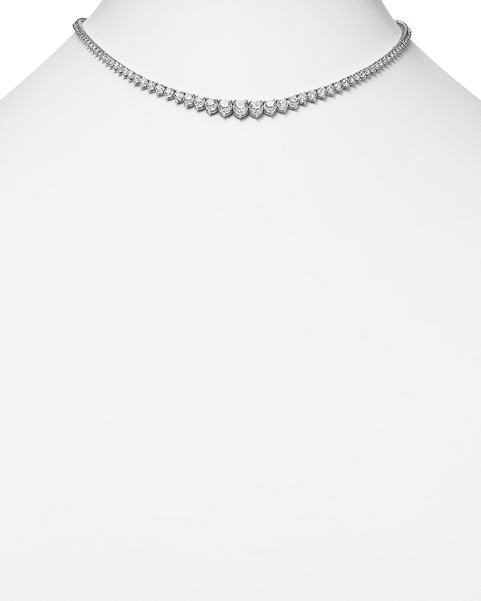 Shop Bloomingdale's Certified Diamond Tennis Necklace In 14k White Gold, 10.0 Ct. T.w.- 100% Exclusive