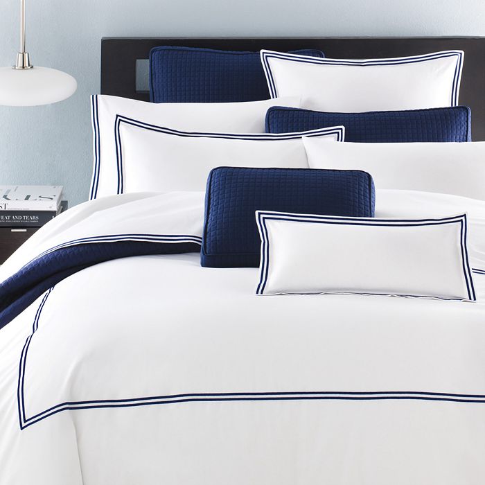 Hudson Park Collection Hudson Park Italian Percale Decorative Pillow, 10 X 20 - 100% Exclusive In Marine Navy