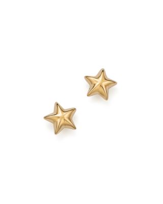 star shape gold earrings