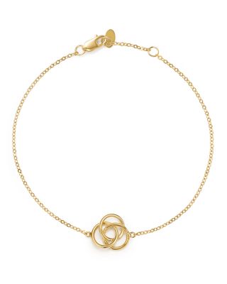 14k gold love knot bracelet