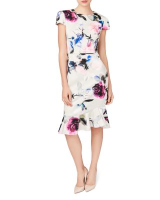 betsey johnson floral sheath dress