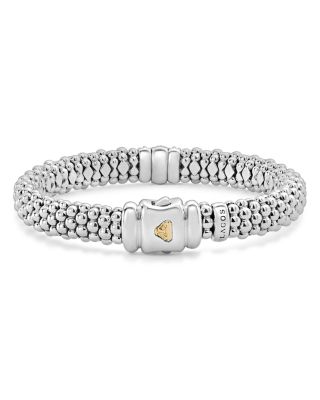 18K Gold & Sterling Silver Diamond Lux Single Station Bracelet, 9mm