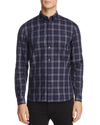 Fred Perry Winter Tartan Long Sleeve Regular Fit Button-Down