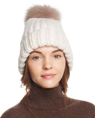 Eugenia Kim Rain Fox Fur Pom-Pom Beanie | Bloomingdale display picture 2