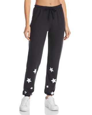 grey sweatpants with stars