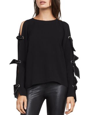 bcbg cold shoulder top