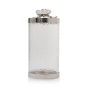 Michael Aram Large White Orchid Canister In Silver