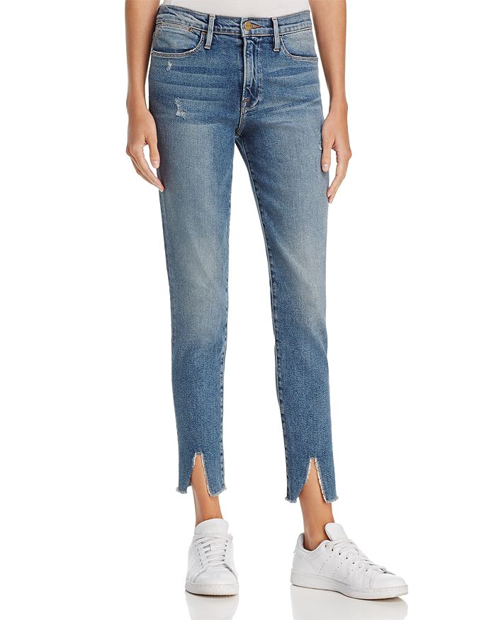 Frame split top hem jeans