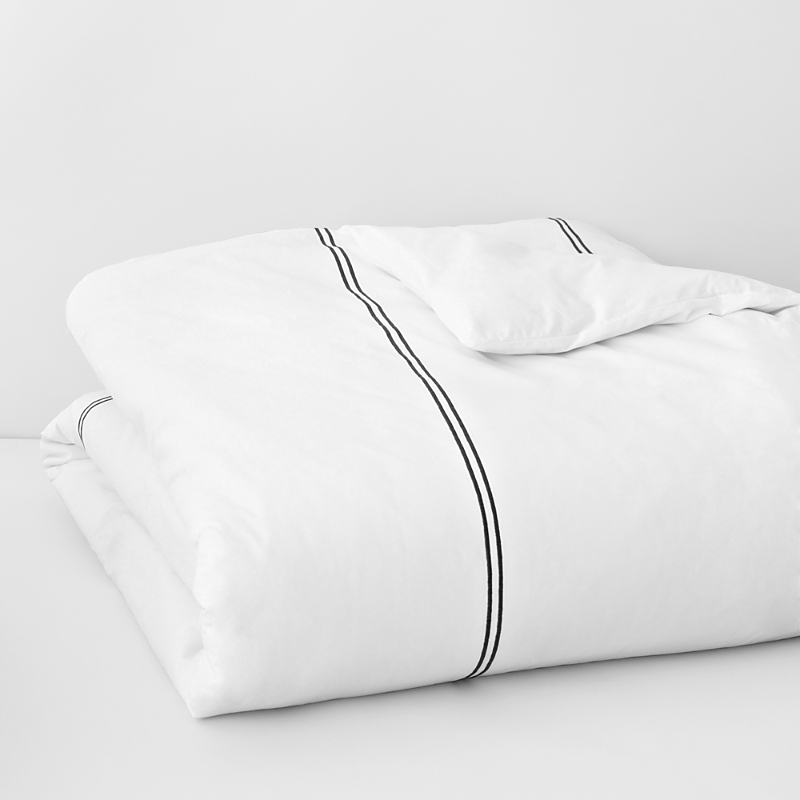 Sferra Grande Hotel Duvet Cover, King In White/black