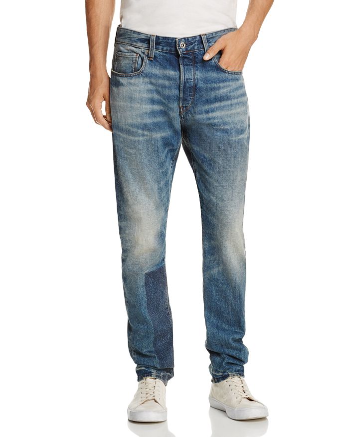 G-STAR RAW 3301 Tapered Slim Fit Jeans in Medium Blue | Bloomingdale's