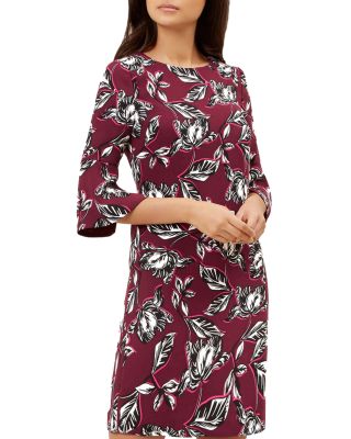 HOBBS LONDON Layla Leaf-Print Dress | Bloomingdale's Women