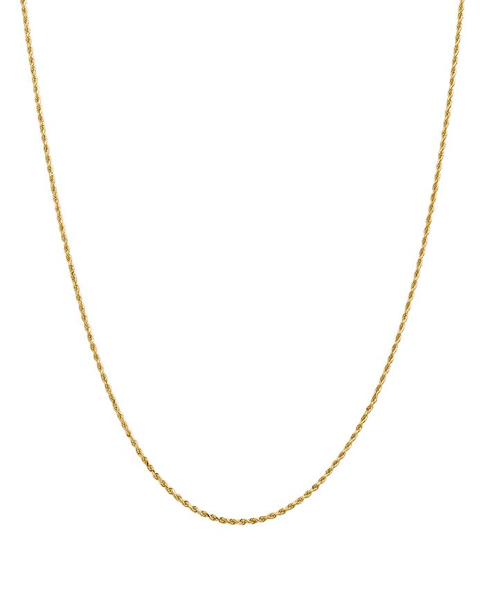 Bloomingdale's 14k Yellow Gold 1.5mm Diamond Cut Rope Chain Necklace, 16 - 100% Exclusive
