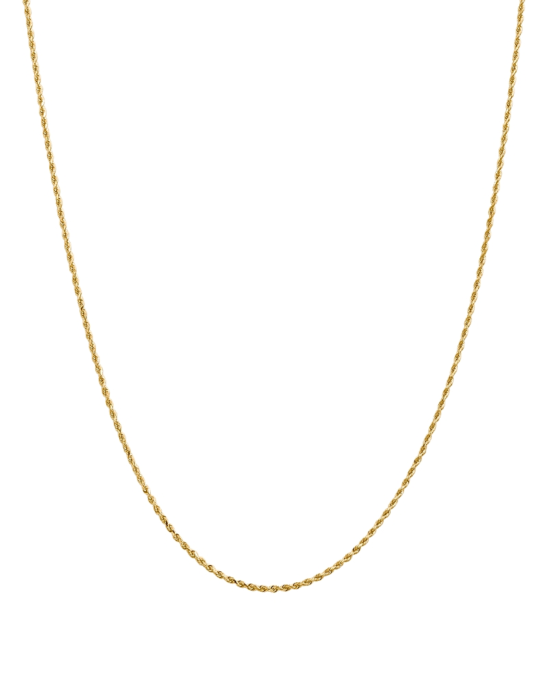Bloomingdale's Fine Collection Men's 14K Yellow Gold 1.5mm Diamond Cut Rope Chain Necklace, 18