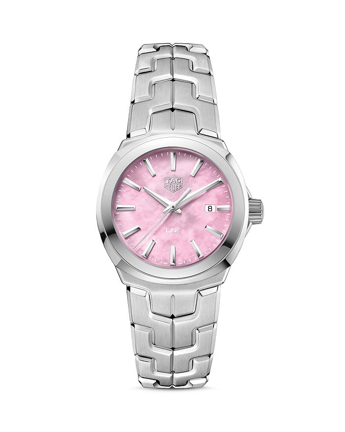 Tag Heuer Link Watch, 32mm In Pink/silver