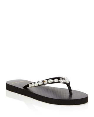 tory burch sandals with pearls