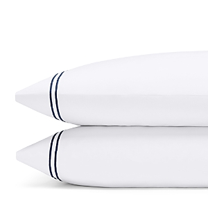 Sferra Grande Hotel Standard Pillowcase, Pair In White/navy