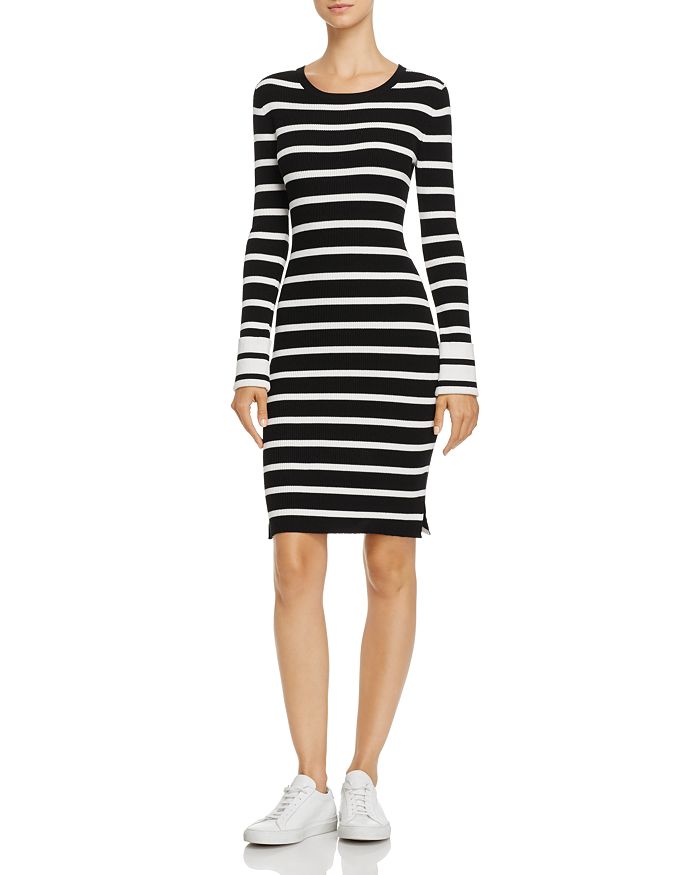 Theory striped sale knit dress