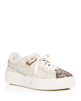 suede platform gem women's sneakers