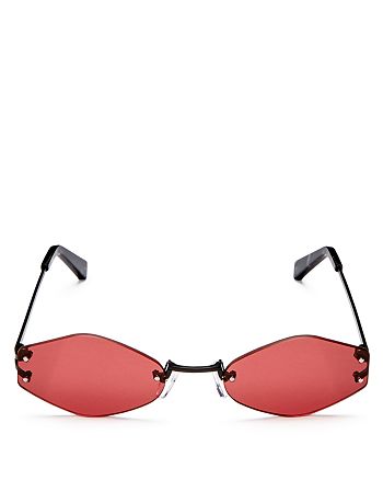 Kendall + Kylie - Women's Kye Rimless Oval Sunglasses, 51mm