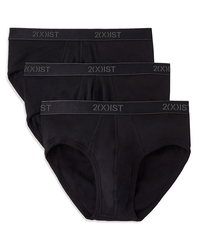 2(x)ist Cotton Contour Pouch Briefs, Pack Of 3 In Black New Heather