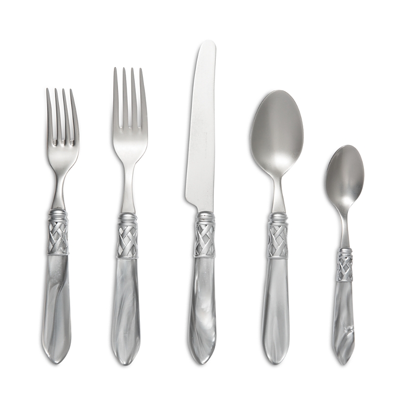 Vietri Aladdin Brilliant 5-piece Place Setting In Light Gray
