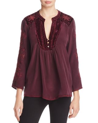 Johnny Was Embroidered Thermal Top | Bloomingdales's