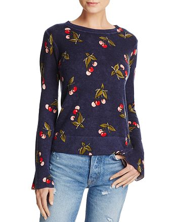 Joie Varden Cherry Print Cashmere Sweater Bloomingdale S