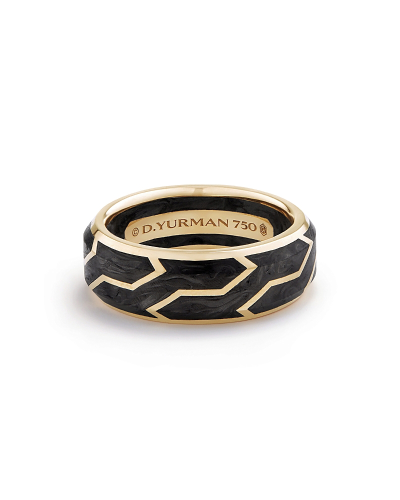 David Yurman Men's Forged Carbon Band Ring in 18K Gold, 11