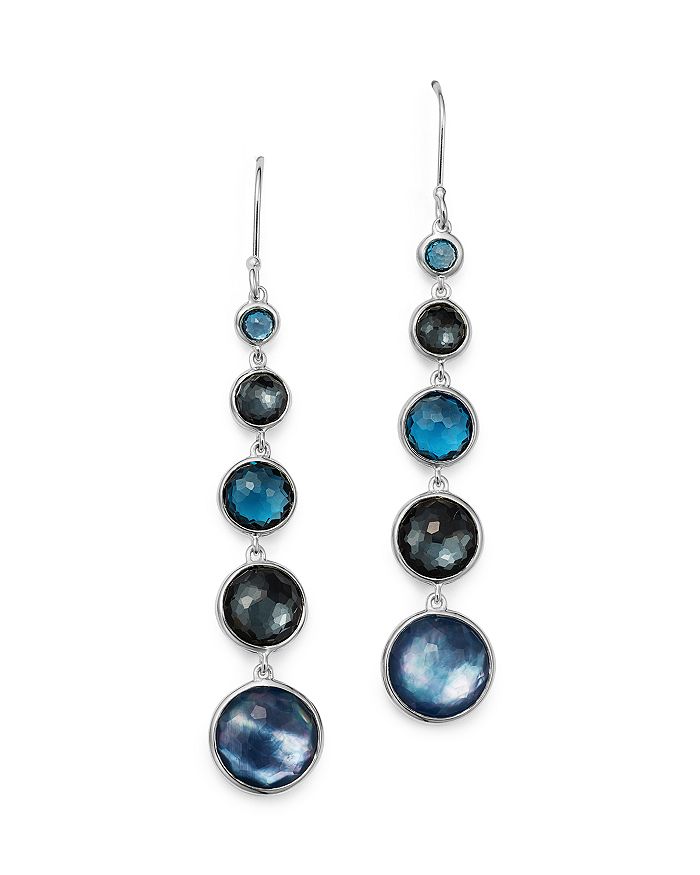 Ippolita Lollitini 5-stone Drop Earrings In Sterling Silver In Multi/silver