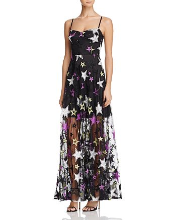 AQUA Embroidered Star Gown - 100% Exclusive | Bloomingdale's