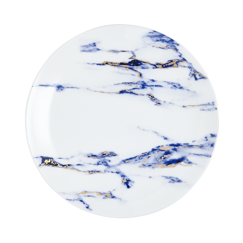 Prouna Marble Dinner Plate In Azure